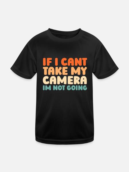 Fotograf Fotografie Kamera - Kinder Funktions-T-Shirt - Schwarz - Vorne