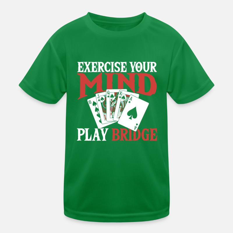 Bridge Card Game Gift Kids Functional T-Shirt