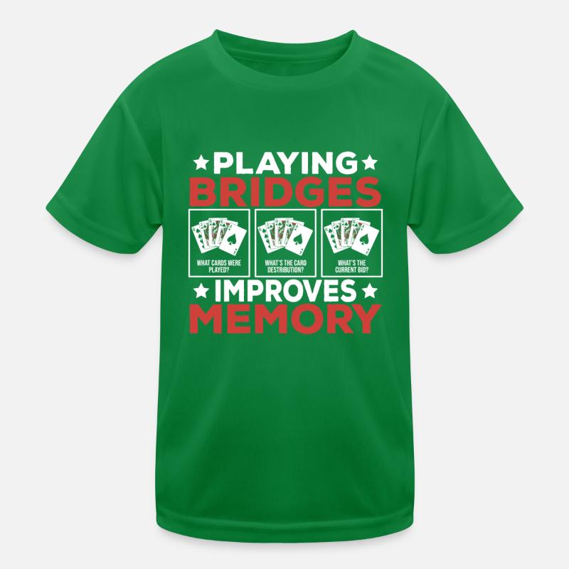 Bridge Card Game Gift Kids Functional T-Shirt