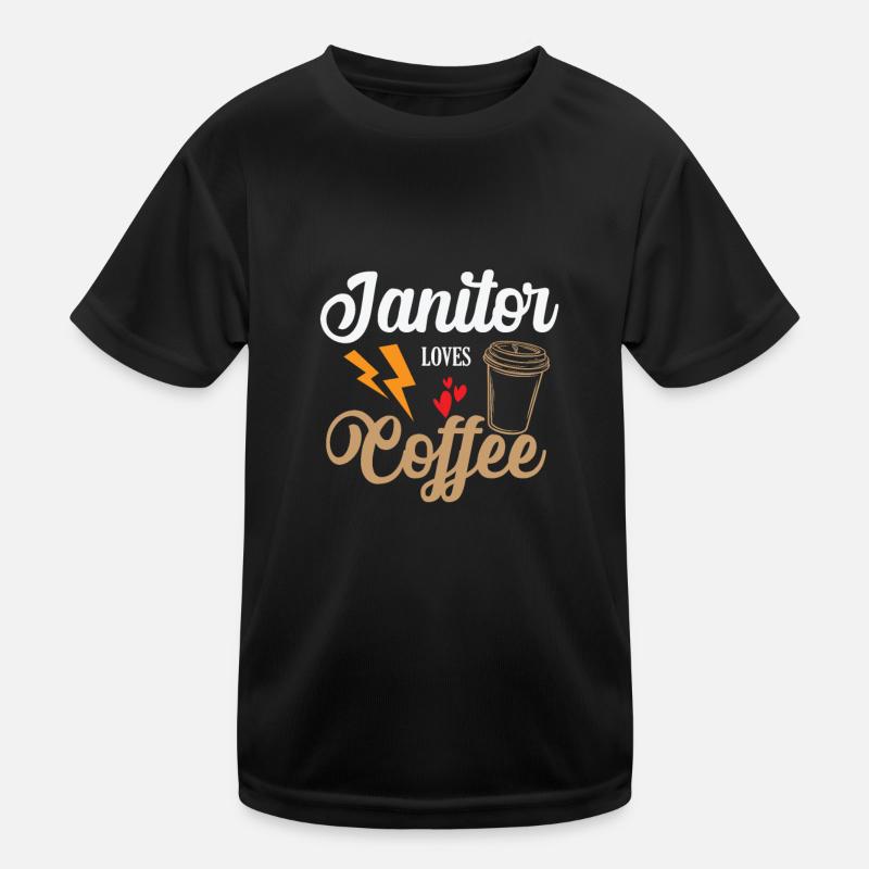Le concierge aime le gardien de café T-shirt sport Enfant