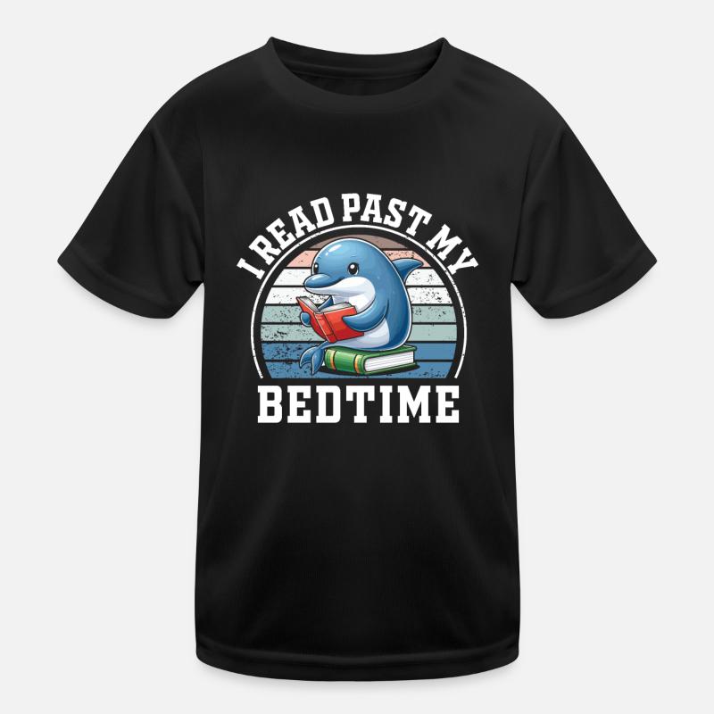 I read after bedtime read dolphin Kids Functional T-Shirt