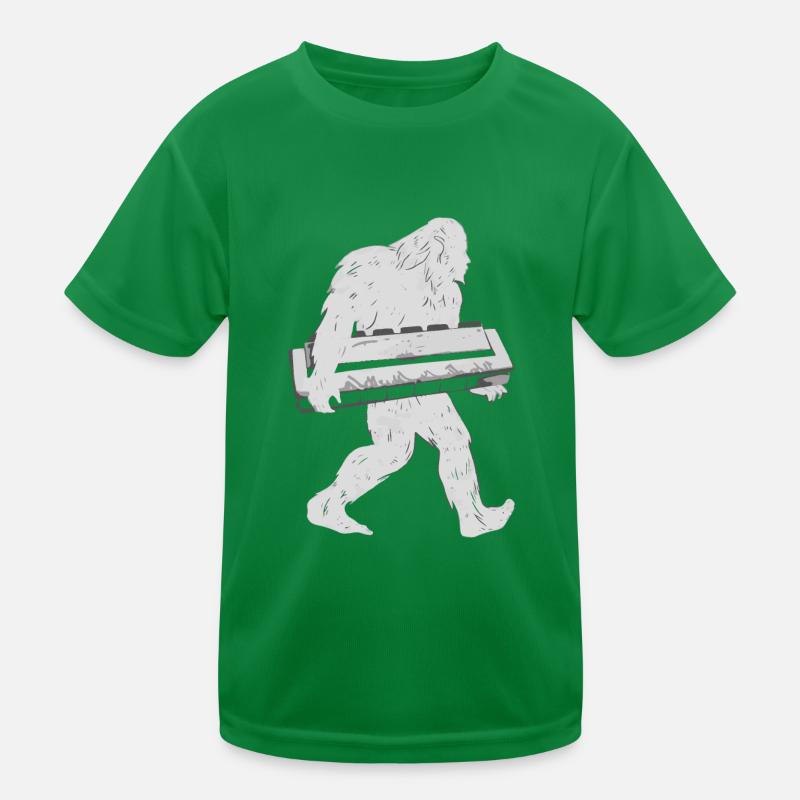 Harmonica Playing Gift Kids Functional T-Shirt