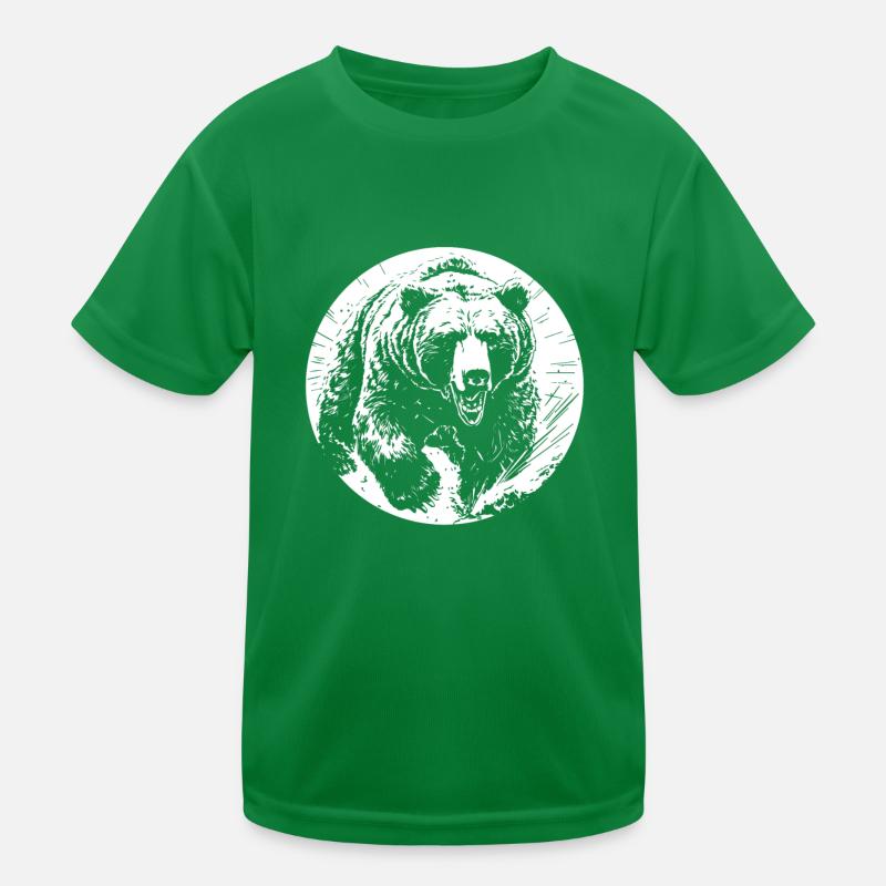 Grizzli Ours brun T-shirt sport Enfant