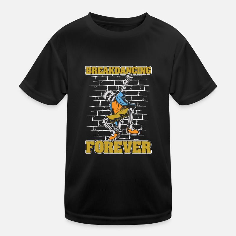 Breakdance Breakdancer Breakdance Squelette T-shirt sport Enfant