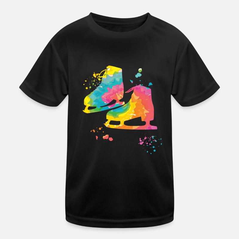 Eiskunstläufer Schlittschuhlaufen Eiskunstlauf Kinder Funktions-T-Shirt