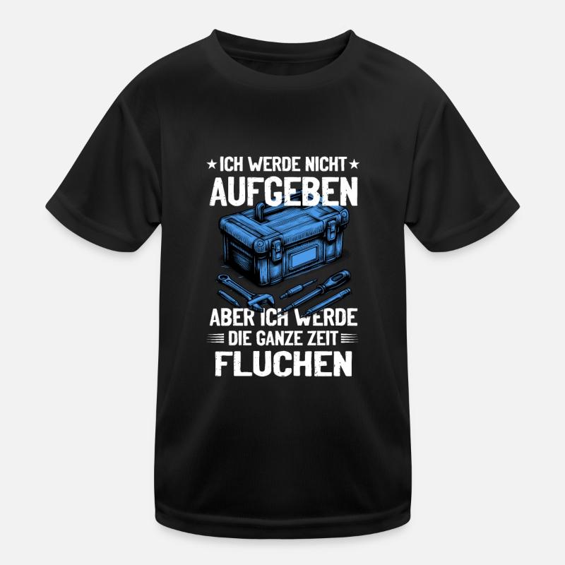 Never give up, swear creatively! Kids Functional T-Shirt