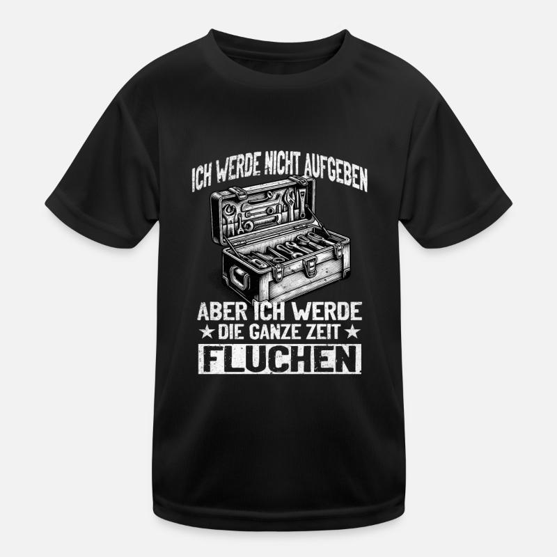 Never give up, swear creatively! Kids Functional T-Shirt
