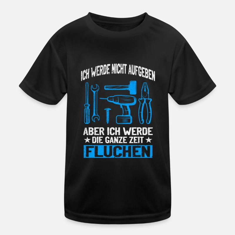 Never give up, swear creatively! Kids Functional T-Shirt