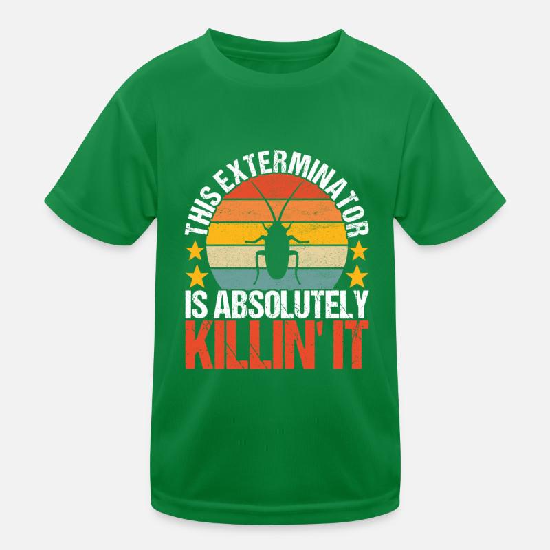 Pest Control Exterminator Kids Functional T-Shirt