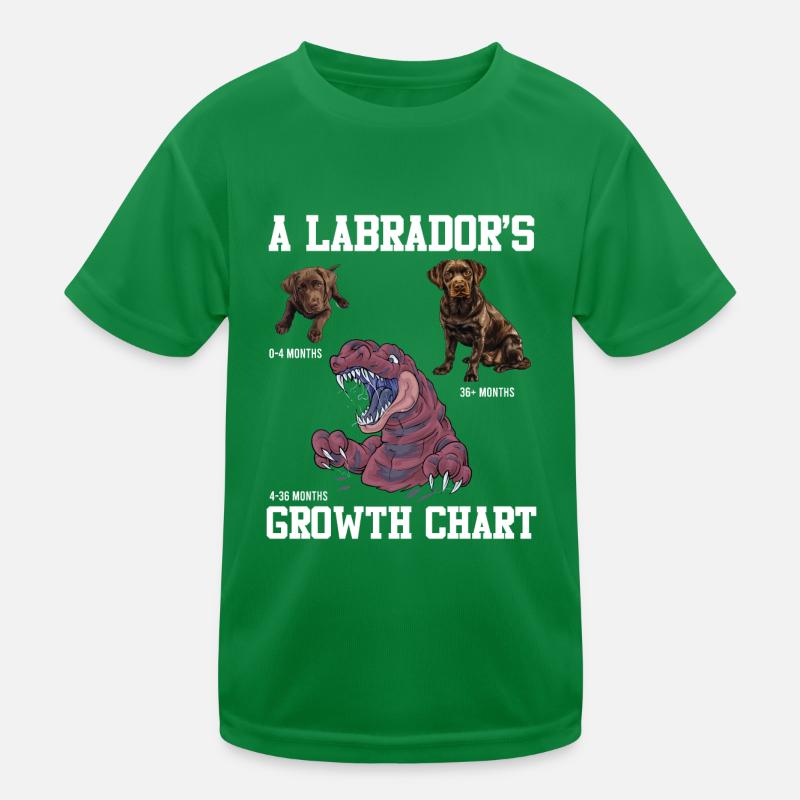 Labrador Lovers Labrador GROWTH CHART Kids Functional T-Shirt