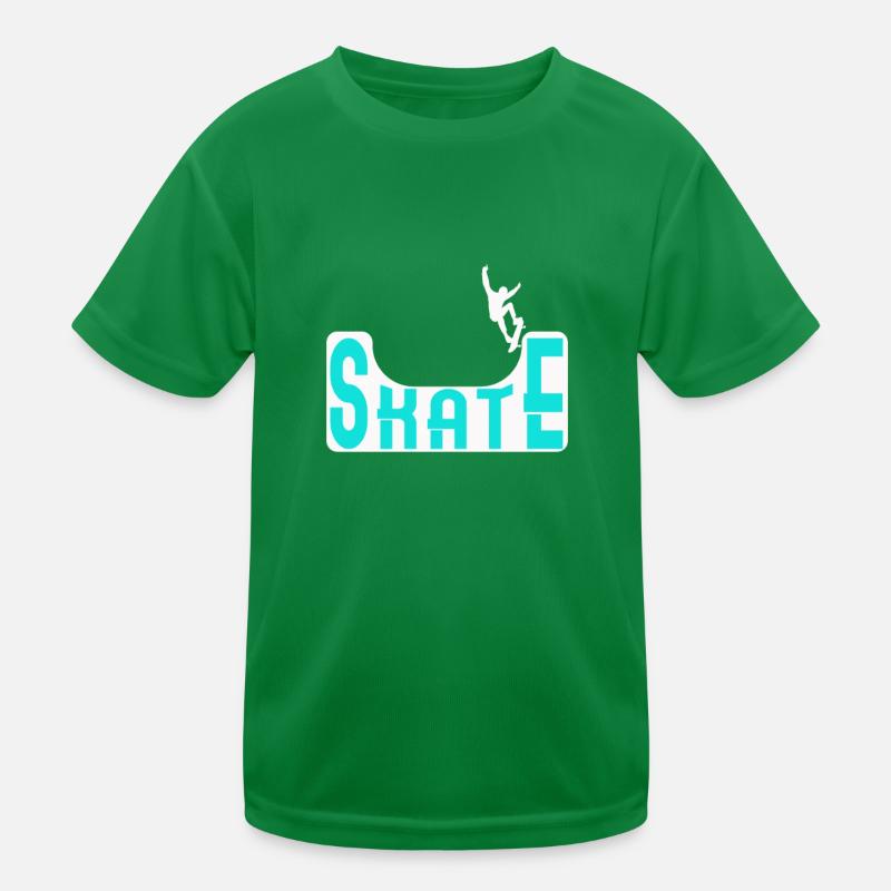 Skate Halfpipe Skateboard Kids Functional T-Shirt