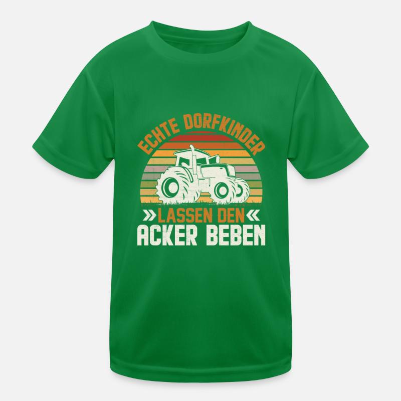 Landwirt Dorfkind Traktor Kinder Funktions-T-Shirt