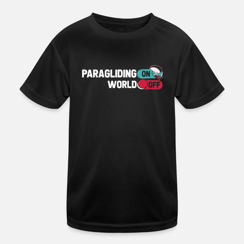 Paragleiter Paragleiten Paragliding On World Off Kids Functional T-Shirt
