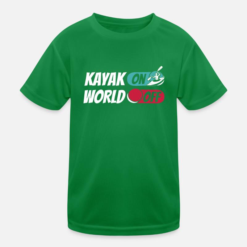 Kayaker Kayak On World Off T-shirt sport Enfant