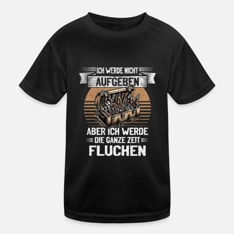 Never give up, swear creatively! Kids Functional T-Shirt