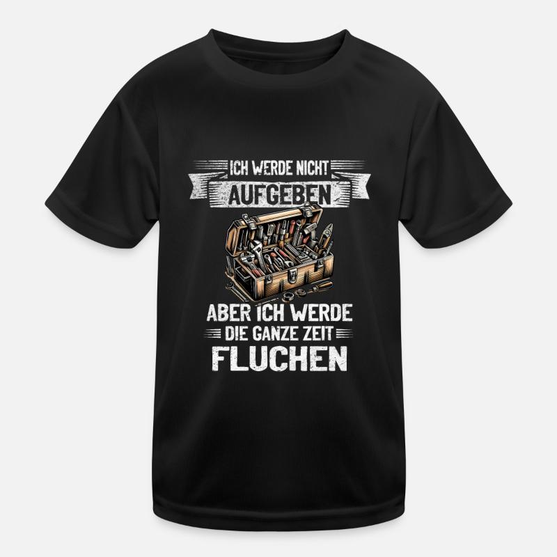 Never give up, swear creatively! Kids Functional T-Shirt