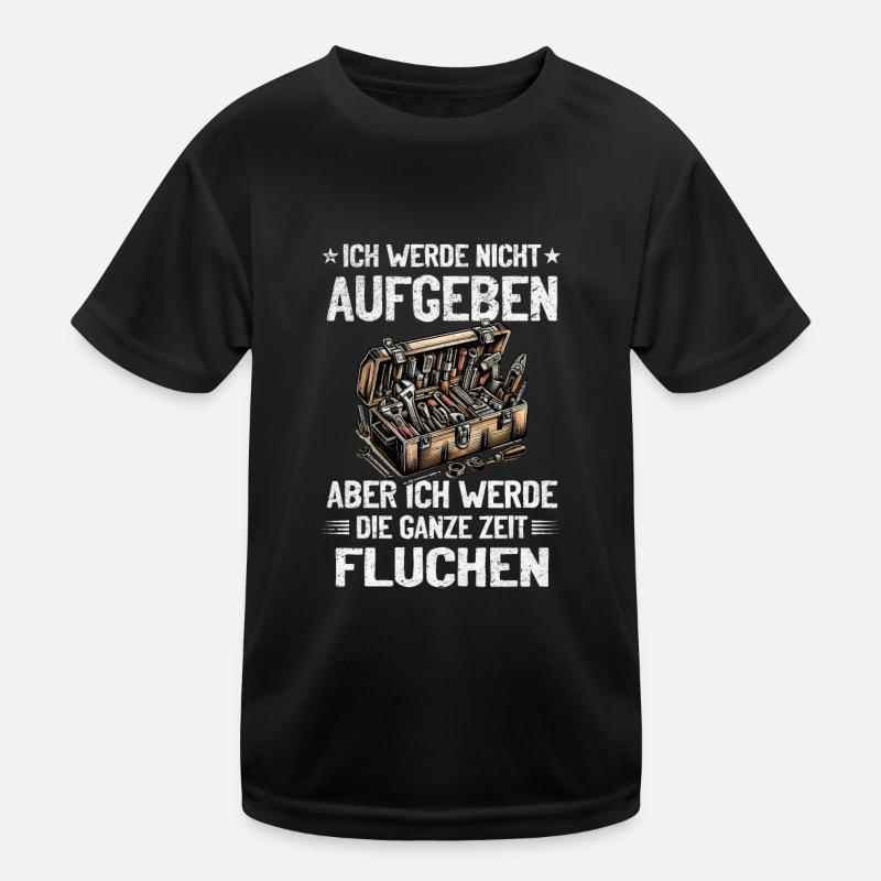 Never give up, swear creatively! Kids Functional T-Shirt