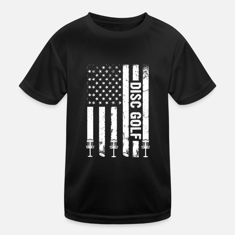Disc Golf US Flag Disc Golfing Kinder Funktions-T-Shirt