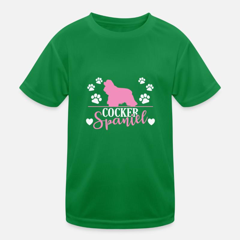 Cocker Spaniel avec empreinte de patte T-shirt sport Enfant