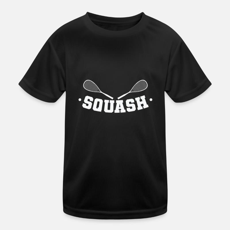 Squash spielen im Duell Kinder Funktions-T-Shirt