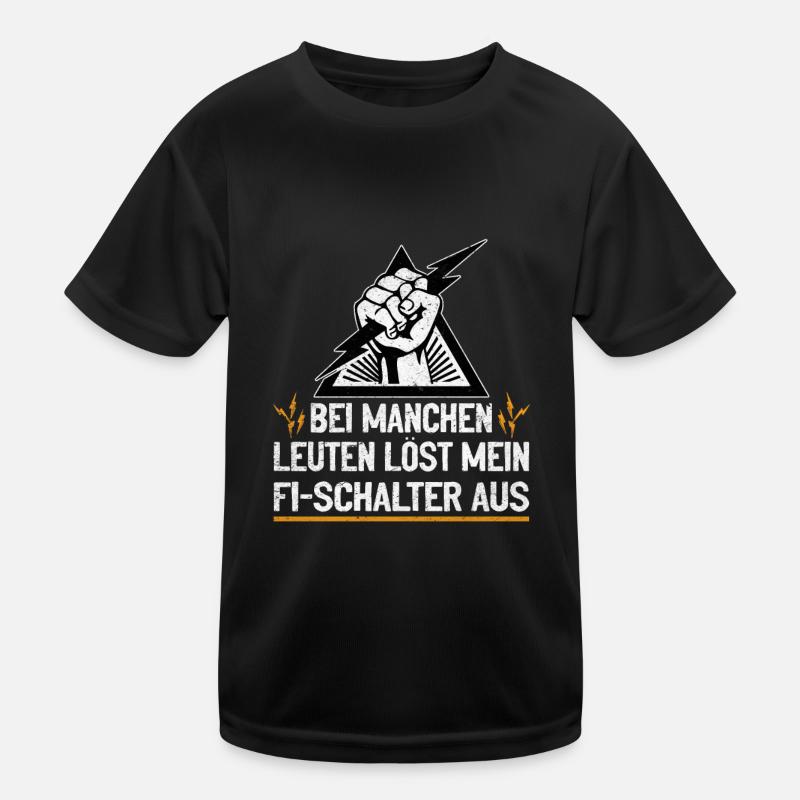 Mein FI-Schalter und ich Witz mit Spannung Kinder Funktions-T-Shirt