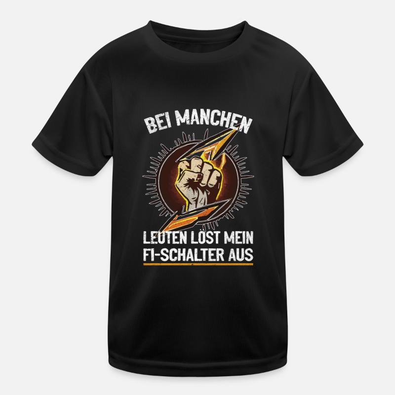 Mein FI-Schalter und ich Witz mit Spannung Kinder Funktions-T-Shirt