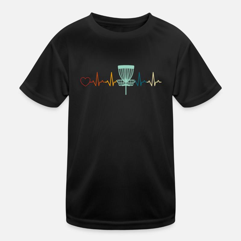 Disc golfing heartbeat disc golf basket Disc golf Kinder Funktions-T-Shirt