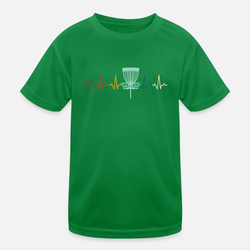 Disc golfing heartbeat disc golf basket Disc golf Kids Functional T-Shirt