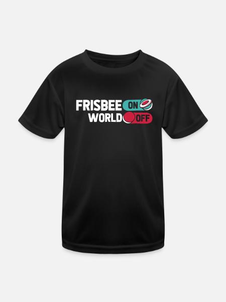 Frisbee Frisbee sur World Off - T-shirt sport Enfant - noir - Devant