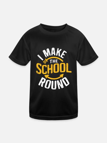 School administrators School staff Caretakers - Kids Functional T-Shirt - black - Front