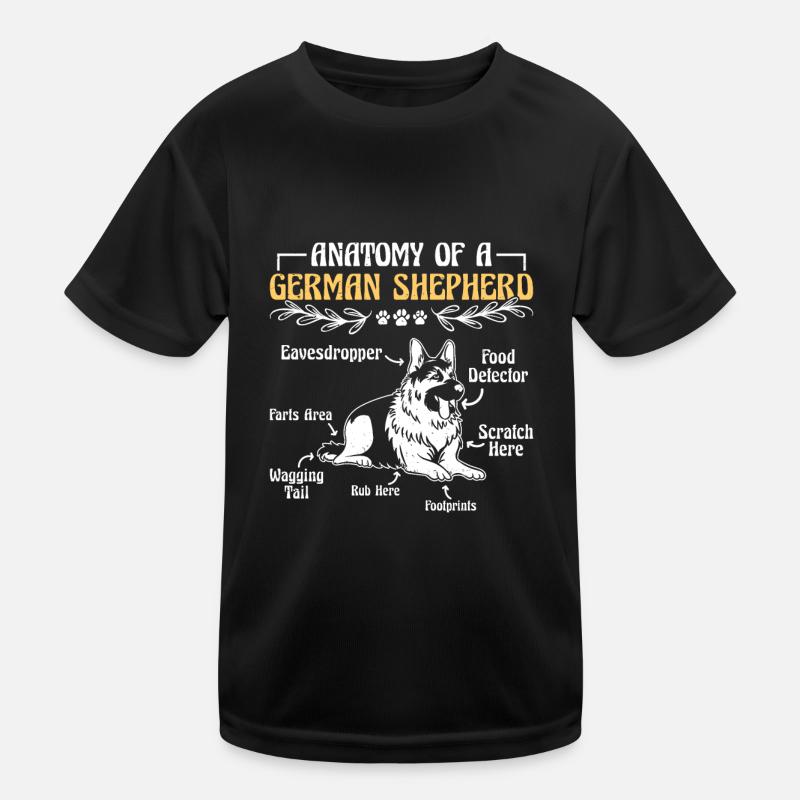 German Shepherd ANATOMY OF A GERMAN SHEPHERD Owner Kids Functional T-Shirt