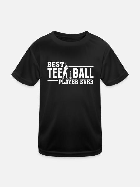 Best Tee-ball Player ever - Tball Player Tee-ball - Kinder Funktions-T-Shirt - Schwarz - Vorne