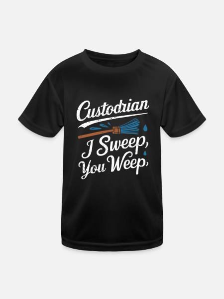 School administrators School staff Caretakers - Kids Functional T-Shirt - black - Front