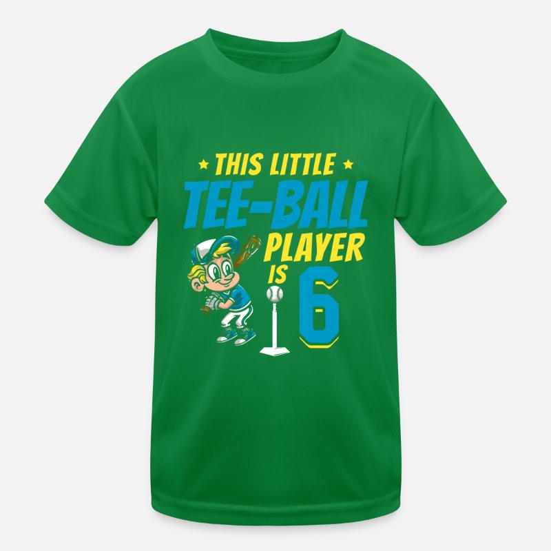 Tee-ball player Party 6th Birthday Tee-ball player Kinder Funktions-T-Shirt