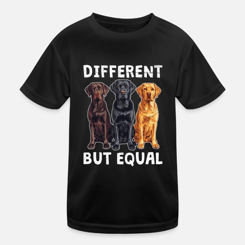 Labrador dogs DIFFERENT BUT EQUAL Labrador Kids Functional T-Shirt
