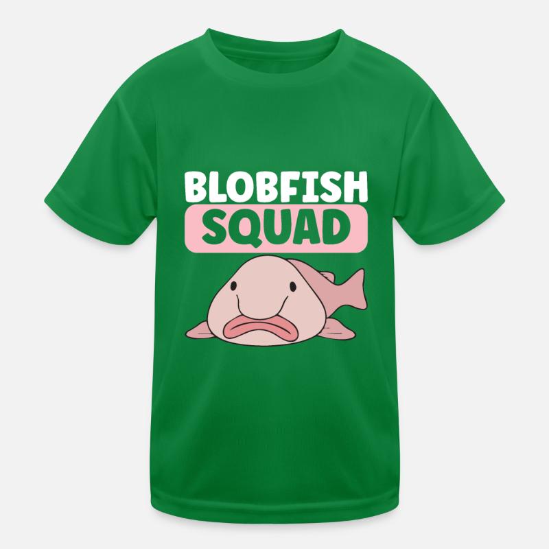 Cute Blob Fish Ugly Fish Kids Functional T-Shirt