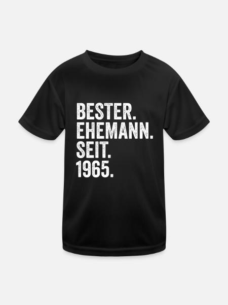 Valentine's Day Best Husband Since 1965 - Kids Functional T-Shirt - black - Front