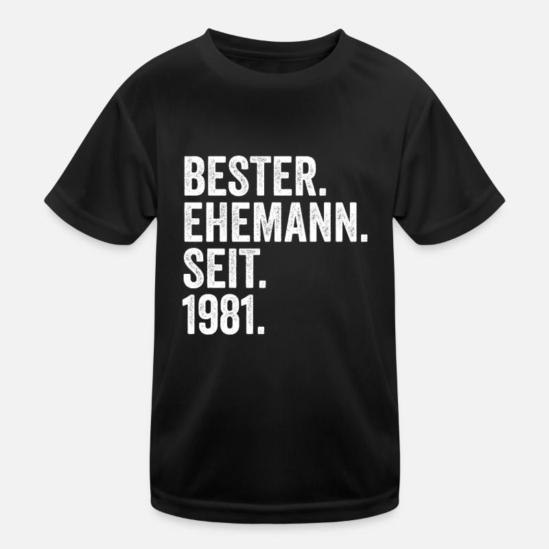 Valentinstag Bester Ehemann Seit 1981 Kinder Funktions-T-Shirt