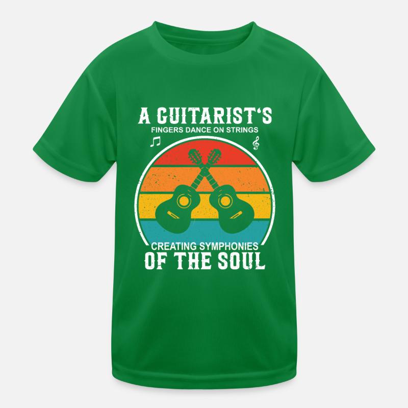 Les doigts d’un guitariste dansent sur les cordes, créant S T-shirt sport Enfant