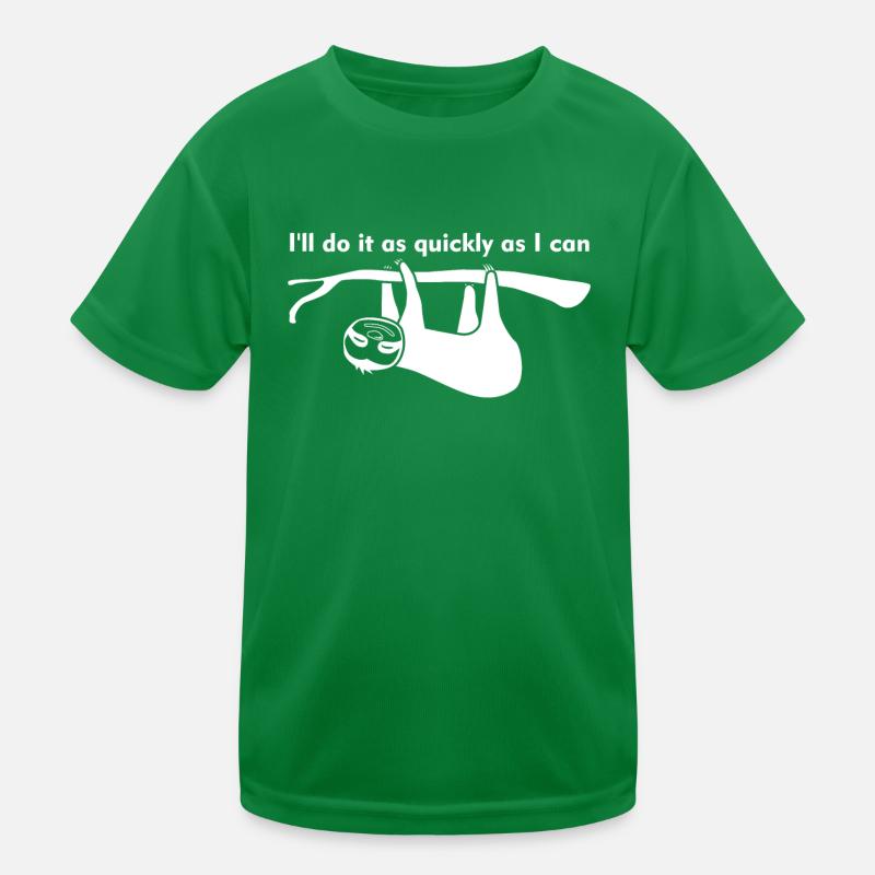 Slow Sloth Sloths Lazy Tired Sleeping Kids Functional T-Shirt