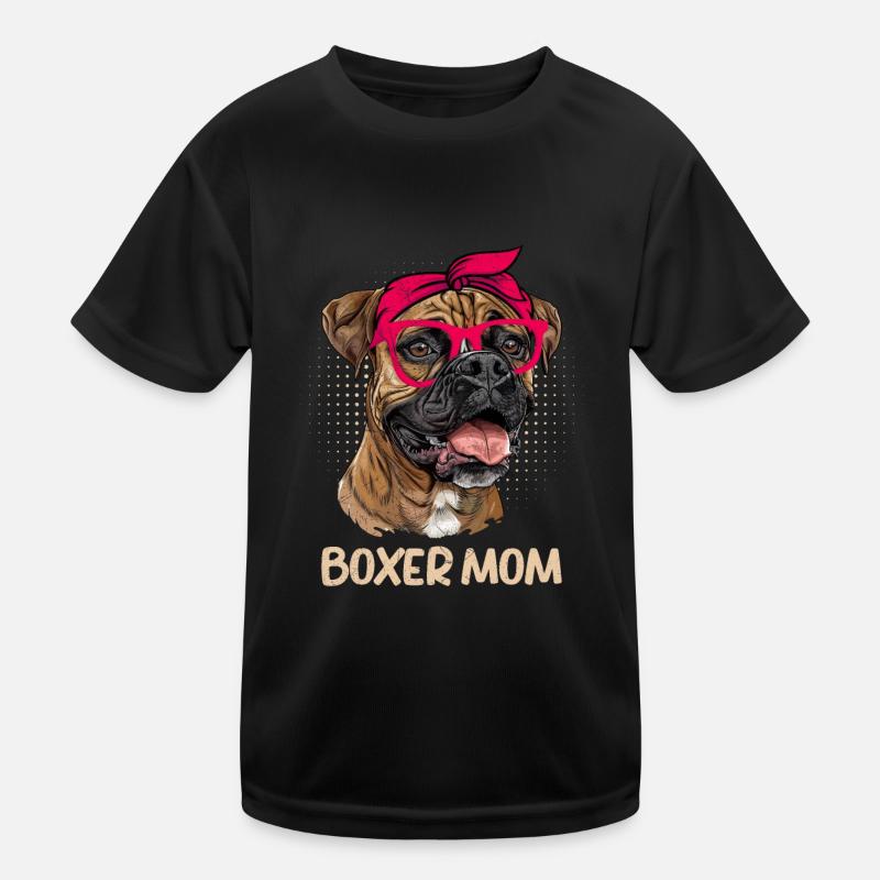 BOXER MOM Boxer allemand Chien Maman Boxer Boxer T-shirt sport Enfant