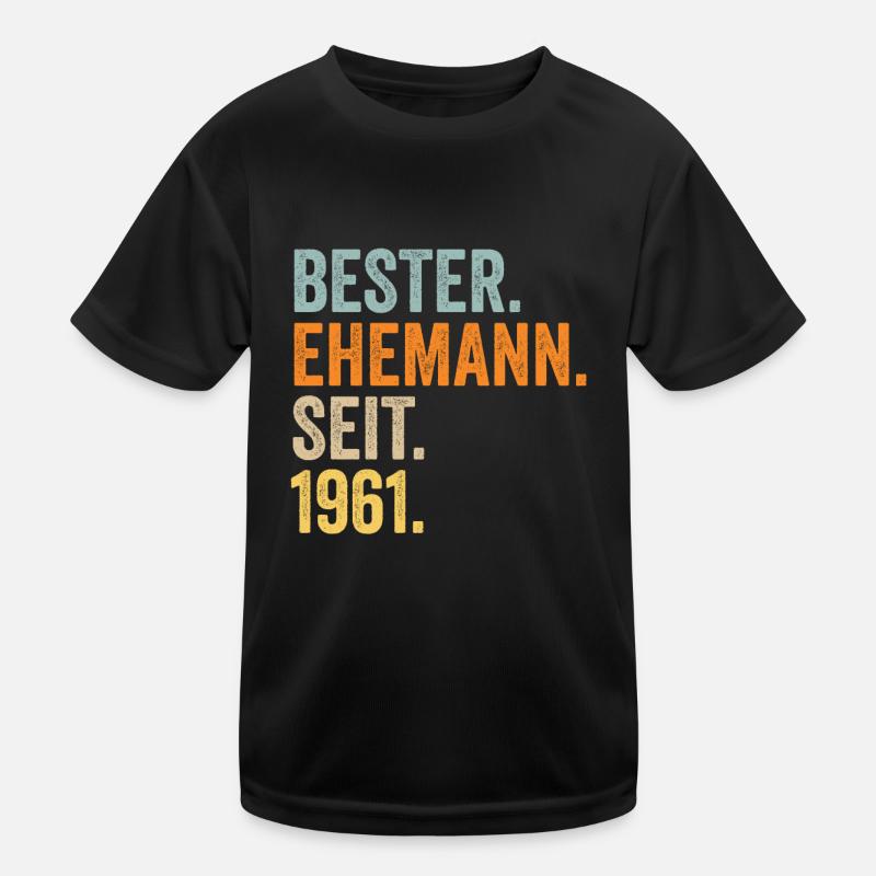 Valentine's Day Best Husband Since 1961 Kids Functional T-Shirt