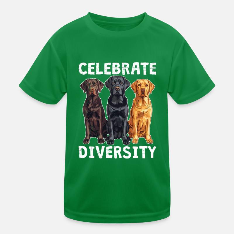 Labrador CÉLÉBRONS LA DIVERSITÉ Propriétaire du Labrador T-shirt sport Enfant