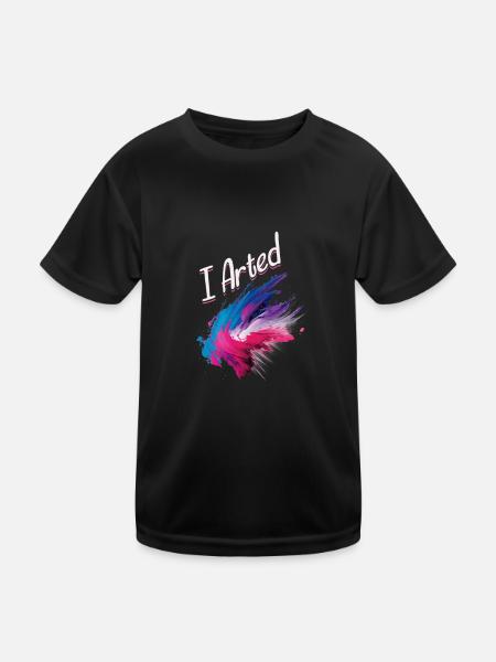 Furzwitze Und Künstlerischer Humor - Kinder Funktions-T-Shirt - Schwarz - Vorne