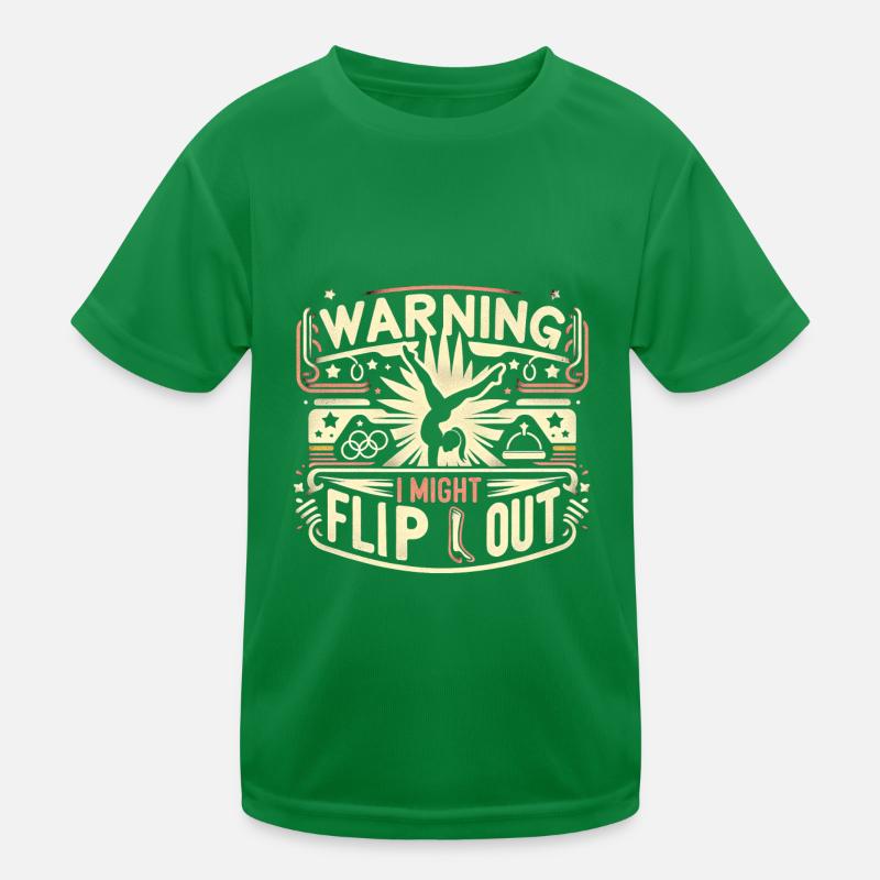Warning I Might Flip Out 12 Kinder Funktions-T-Shirt