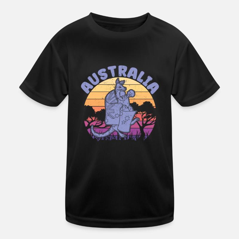 Australien Känguru Australier Sydney Boxen Kinder Funktions-T-Shirt