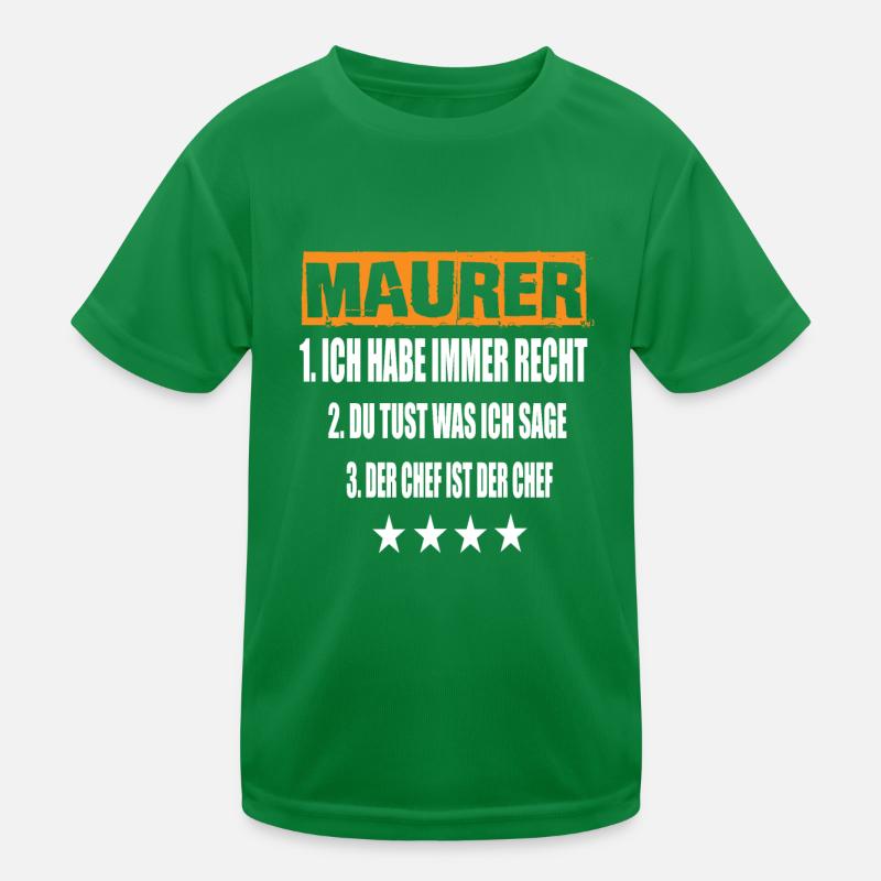 Maçon T-shirt sport Enfant