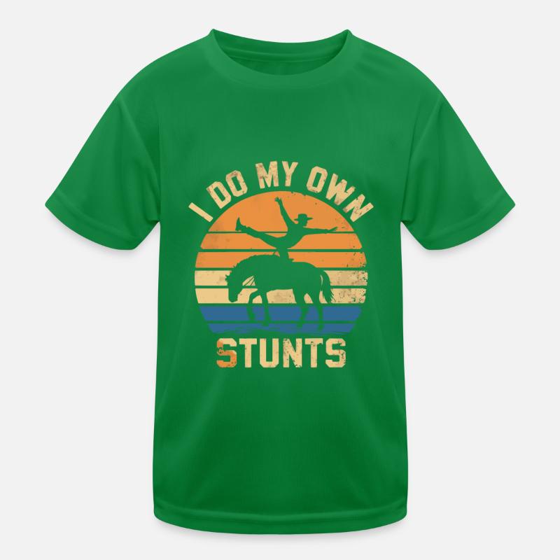 Liebt Pferd Voltigieren Geschenk Kinder Funktions-T-Shirt