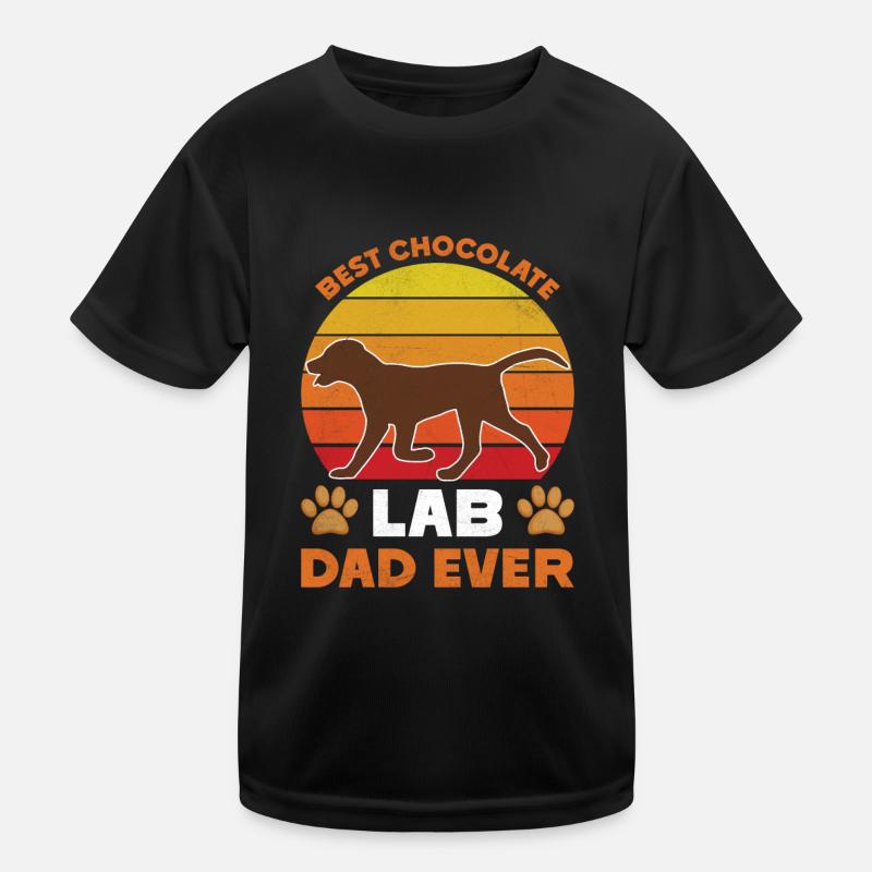 Labrador BEST CHOCOLATE LAB DAD EVER Funny Kids Functional T-Shirt