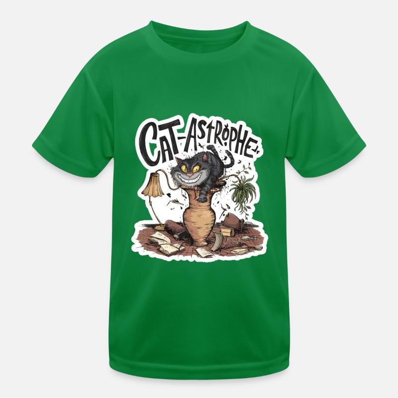 KATZEN-ASTROPHE Kinder Funktions-T-Shirt